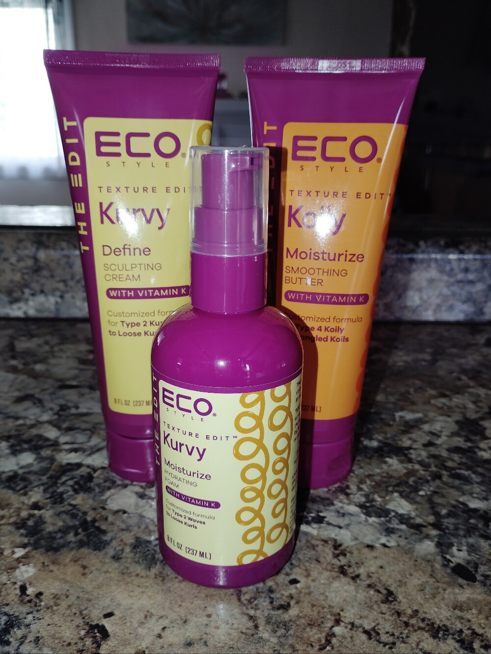 ECO Style Kurvy Koily Moisturizing Curly Hair Care Set All New Multiple